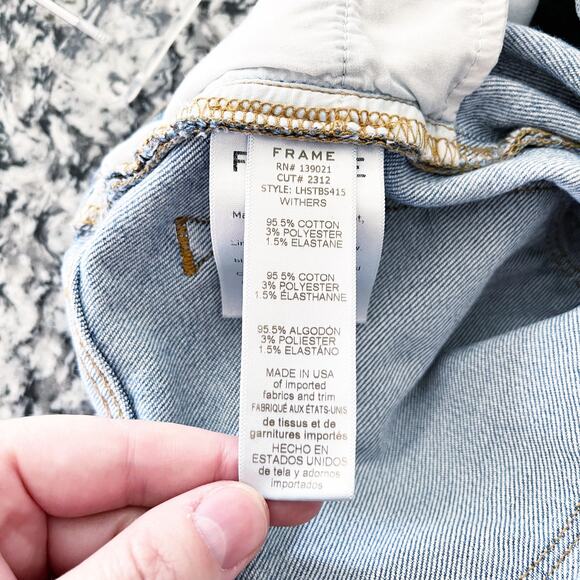 Frame Le High Straight Blind Stitch Jeans in Withers - Picture 6 of 11